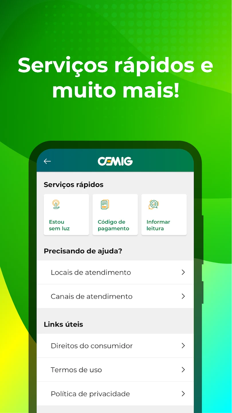 Quick-services hub — the whole self-service surface, one tap in